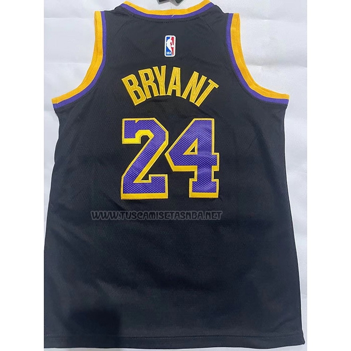 Camiseta Kobe Bryant NO 24 Nino Los Angeles Lakers Earned 2021-22 Negro